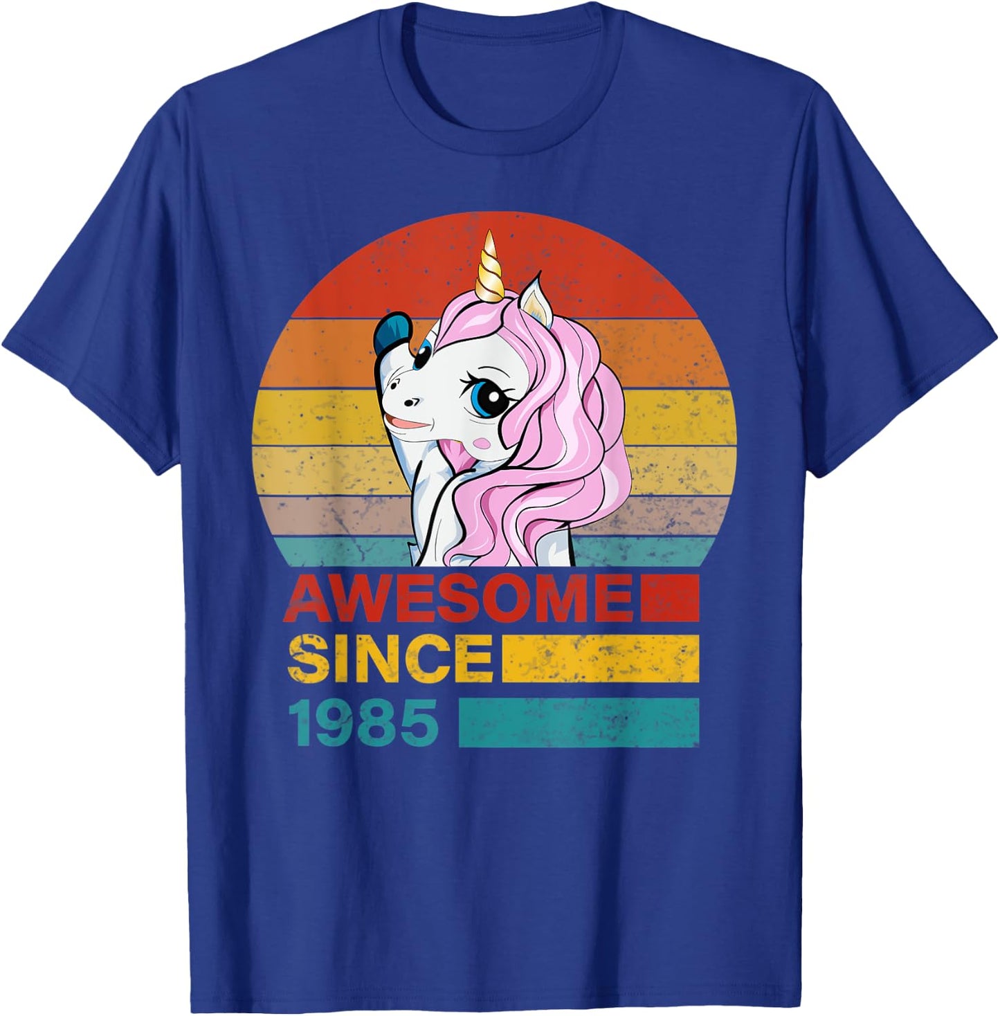 Unicorn Birthday Awesome Since 1985 36 year old birthday Gif T-Shirt - T-Shirt | Royal