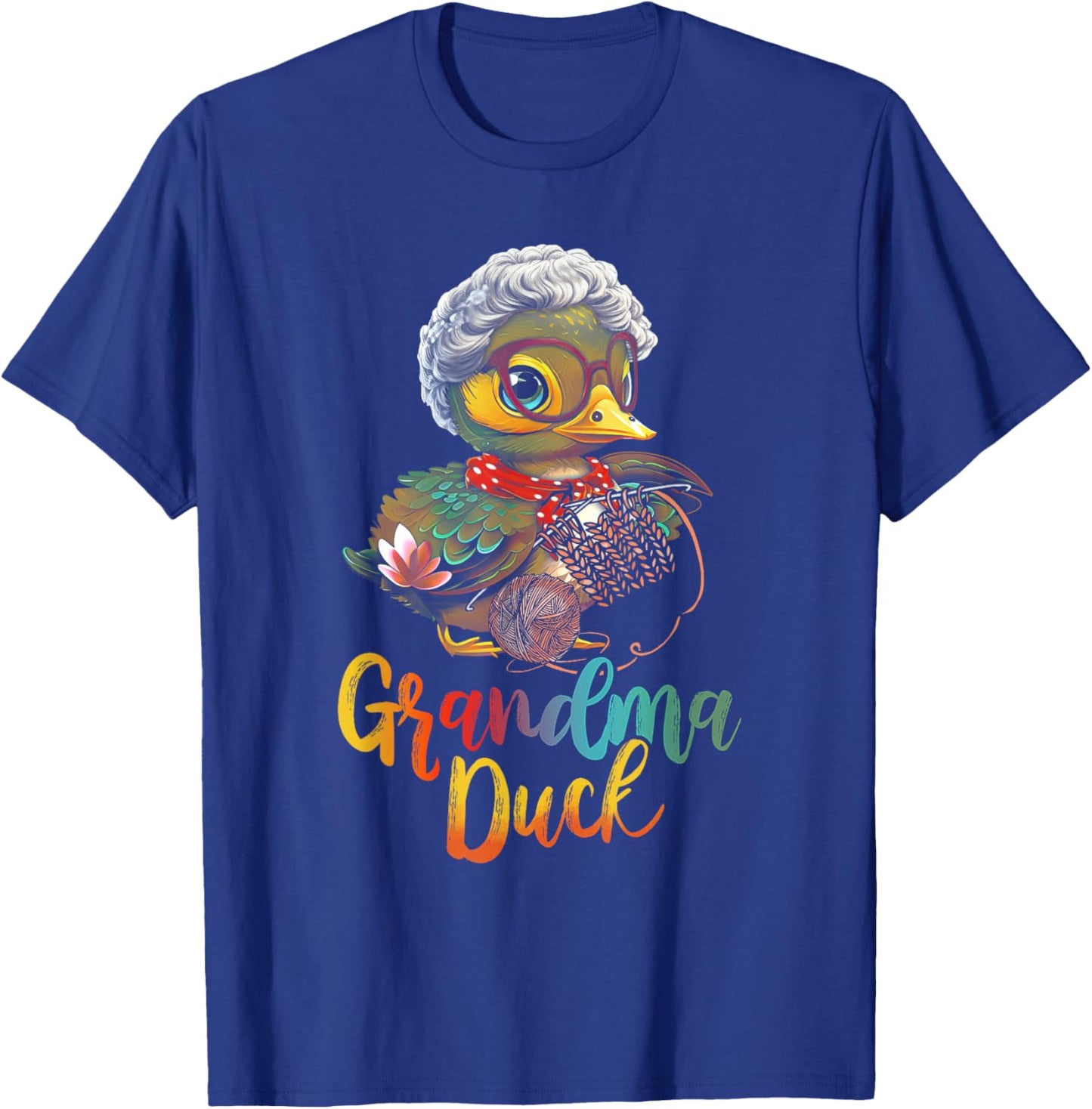 Grandma Duck Cute Grandmother Rubber Duck Grandparents Day T-Shirt - T-Shirt | Royal