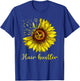 Hairstylist Hair Hustler Shirt St Sunflower Gift Women T-Shirt - T-Shirt | Royal