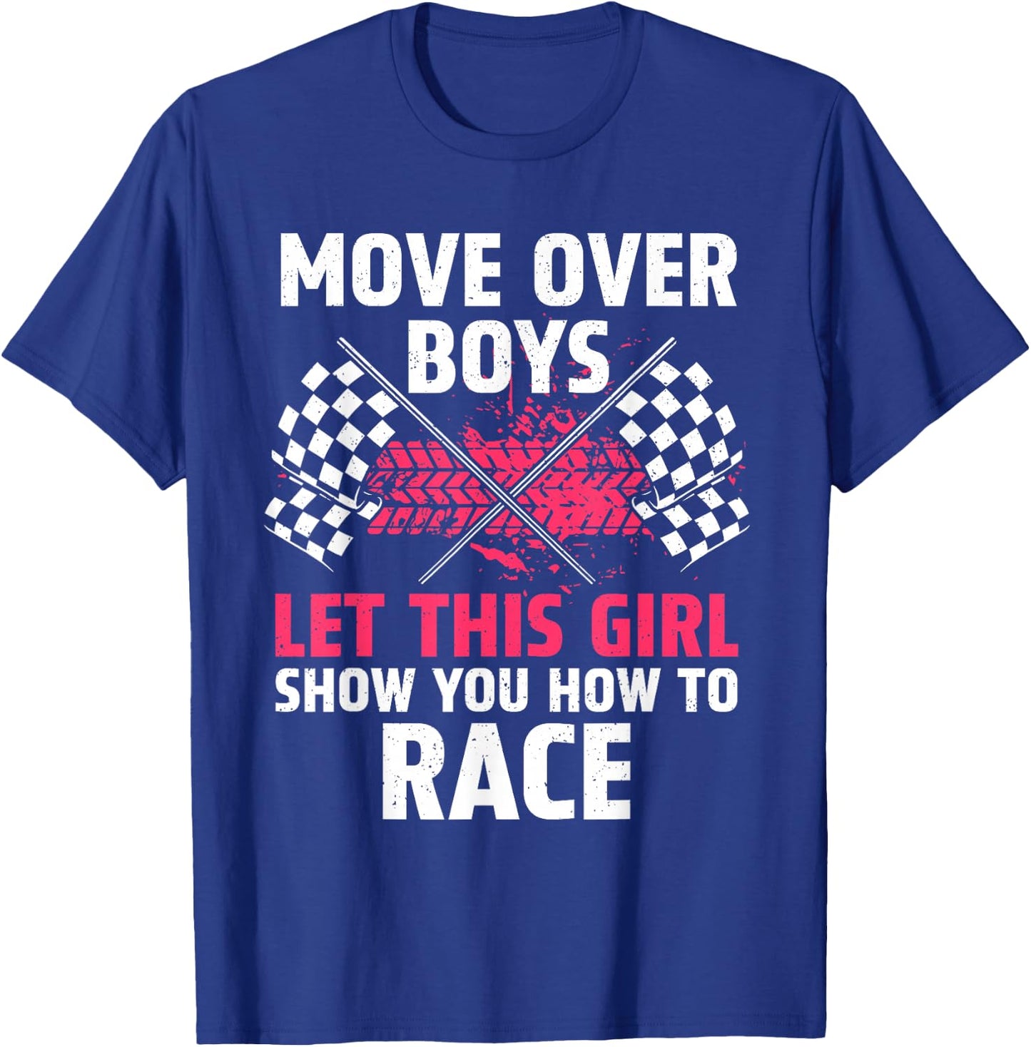 Funny Race Car Driver Art For Girls Women Kids Racing Lover T-Shirt - T-Shirt | Royal