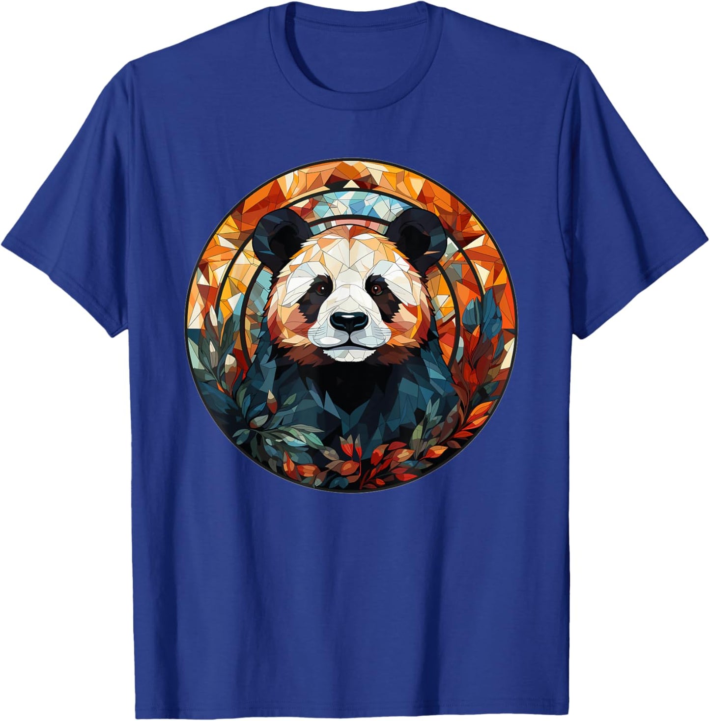 Aesthetic Stained Glass Panda T-Shirt - T-Shirt | Royal
