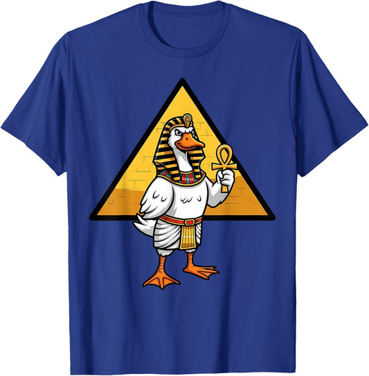 Egyptian Goose Pharaoh Ancient Egypt Pyramid Ankh T-Shirt - T-Shirt | Royal