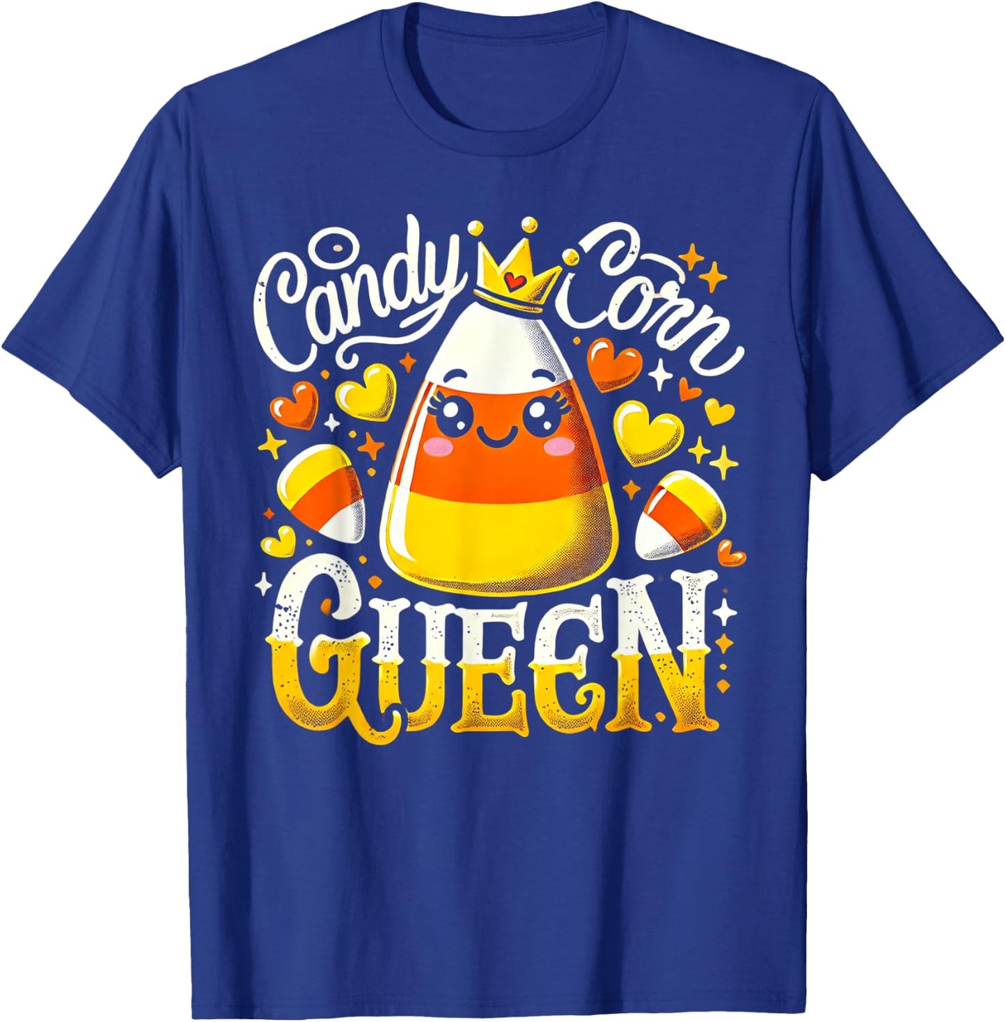 Candy Corn Queen Halloween Party Cute Costume Funny T-Shirt - T-Shirt | Royal