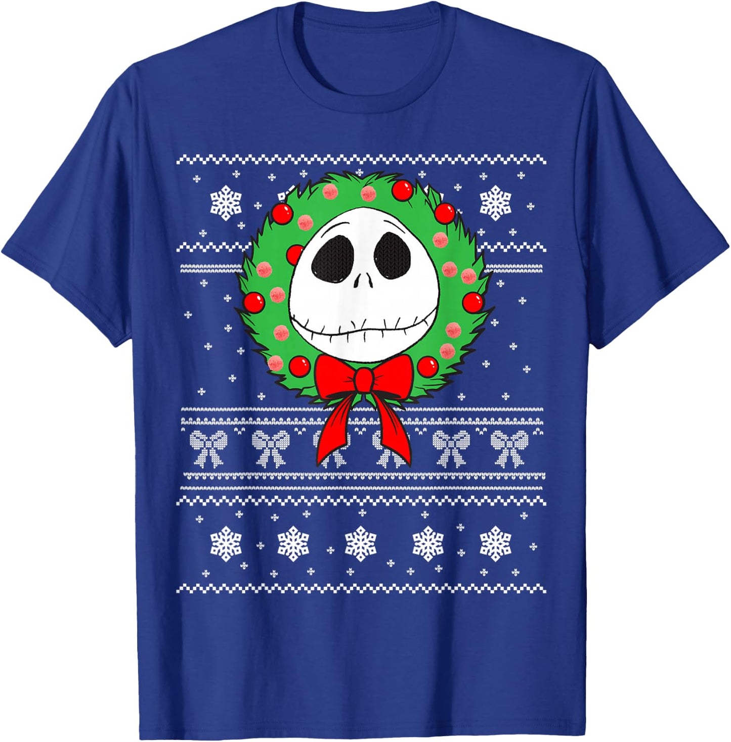 Disney - Jack Skellington Holiday Wreath T-Shirt - T-Shirt | Royal