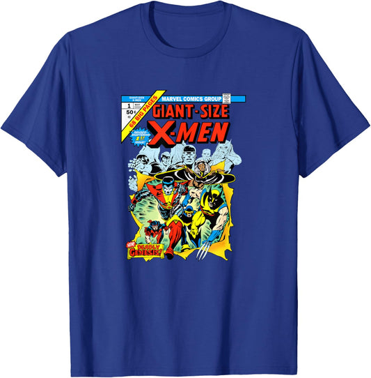 Marvel X-Men Giant Size X-Men Retro Comic Book Cover T-Shirt - T-Shirt | Royal