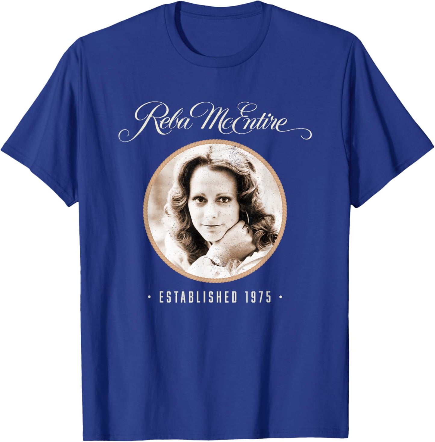 Reba: Established 1975 T-Shirt - T-Shirt | Royal