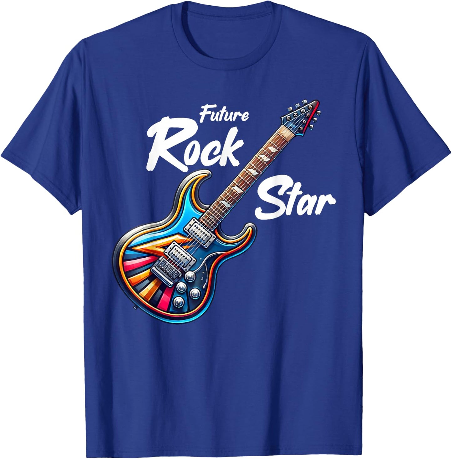 Future Rock Star, Guitar Band, Funny Rock, Girls Boys Kids T-Shirt - T-Shirt | Royal