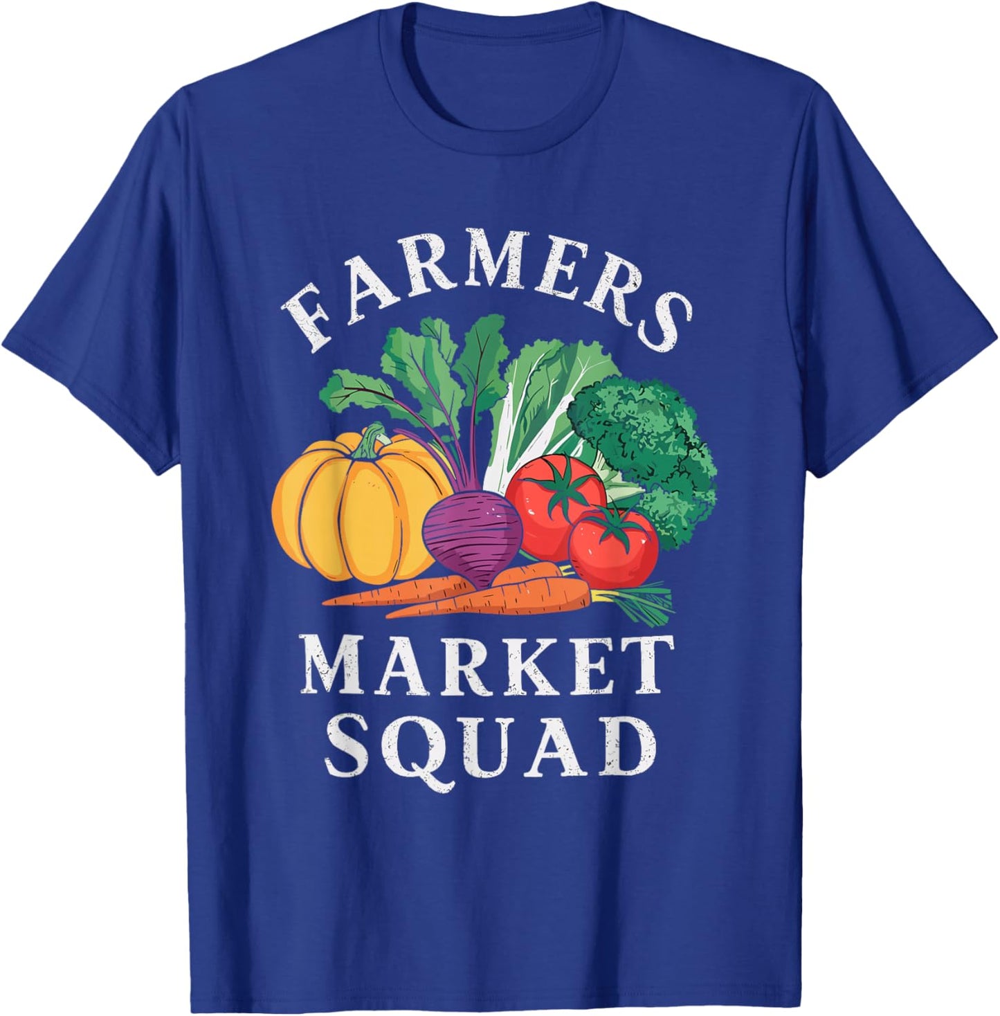 Farmers Market Farmer Agriculture Farming Food Vegetables T-Shirt - T-Shirt | Royal