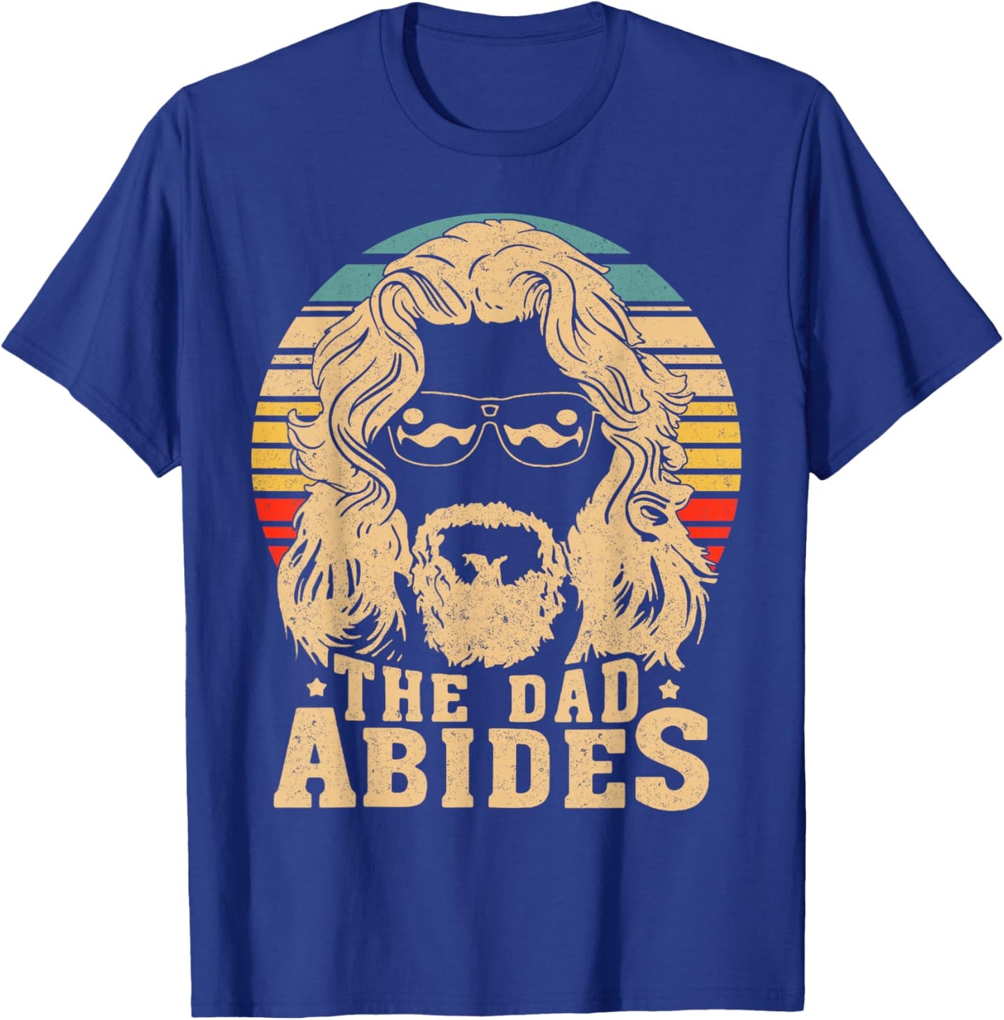 Vintage Retro The Dad Abides Funny Daddy Father's Day T-Shirt - T-Shirt | Royal