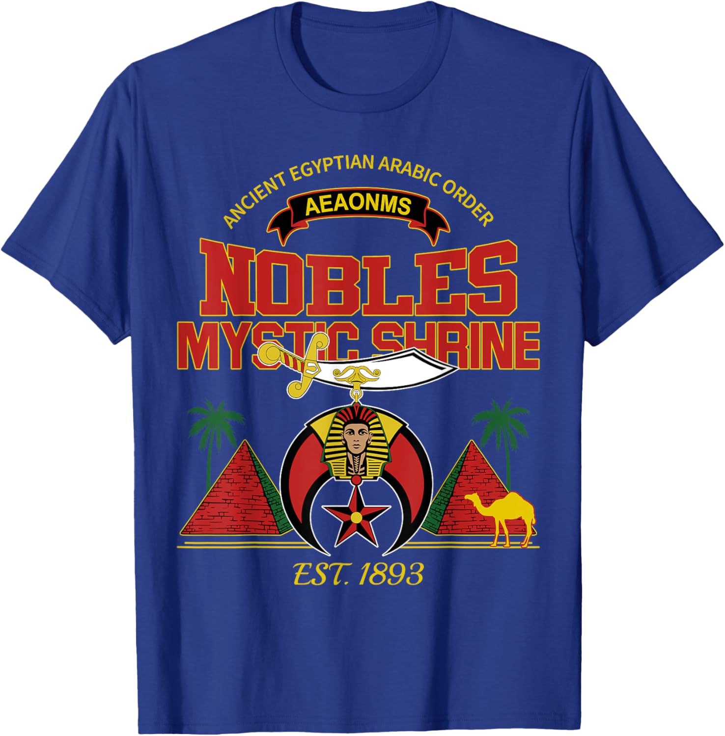Shriners Nobles Mystic Shrine 1893 Mason AEAONMS Christmas T-Shirt - T-Shirt | Royal