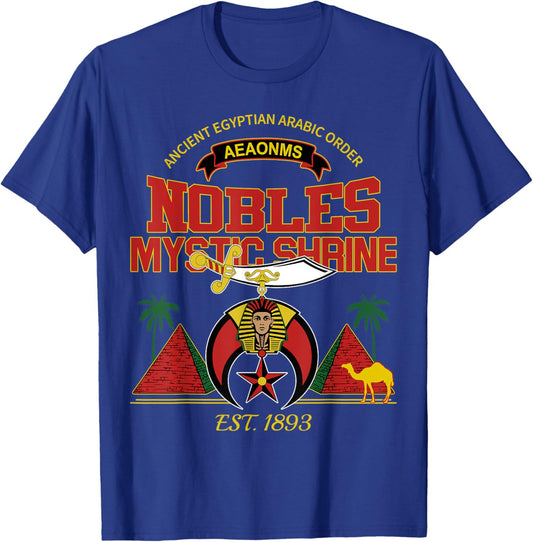 Shriners Nobles Mystic Shrine 1893 Mason AEAONMS Christmas T-Shirt - T-Shirt | Royal