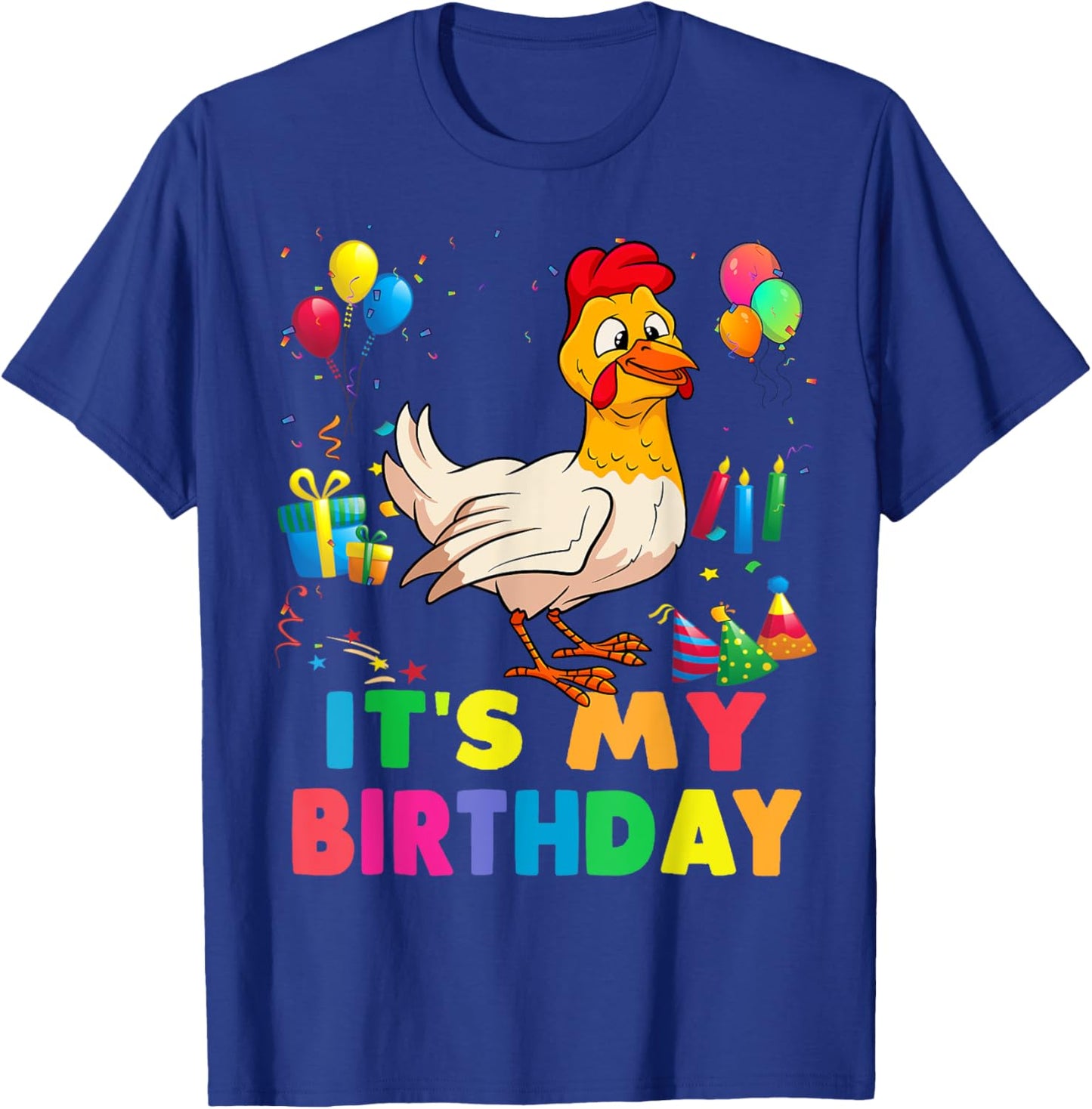 It's my birthday, a chicken stamping party for girls T-Shirt - T-Shirt | Royal