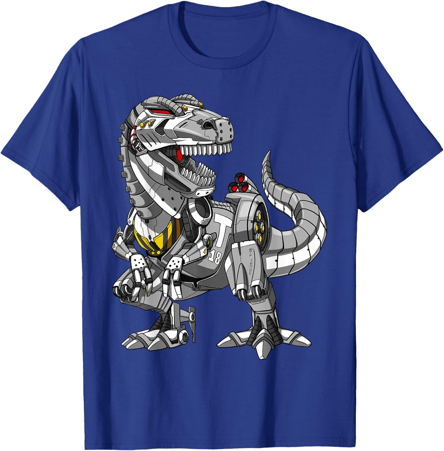 T-Rex Dinosaur Robot Dinosaur Monster T-Shirt - T-Shirt | Royal