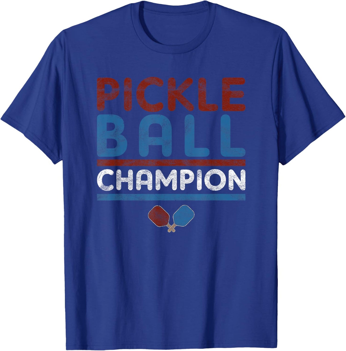 Vintage Pickleball Champion Pickleball Tournament T-Shirt - T-Shirt | Royal
