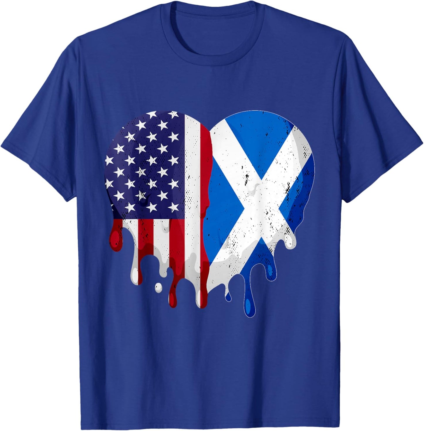 American Scottish Heritage Month Scotland Flag Heart T-Shirt - T-Shirt | Royal