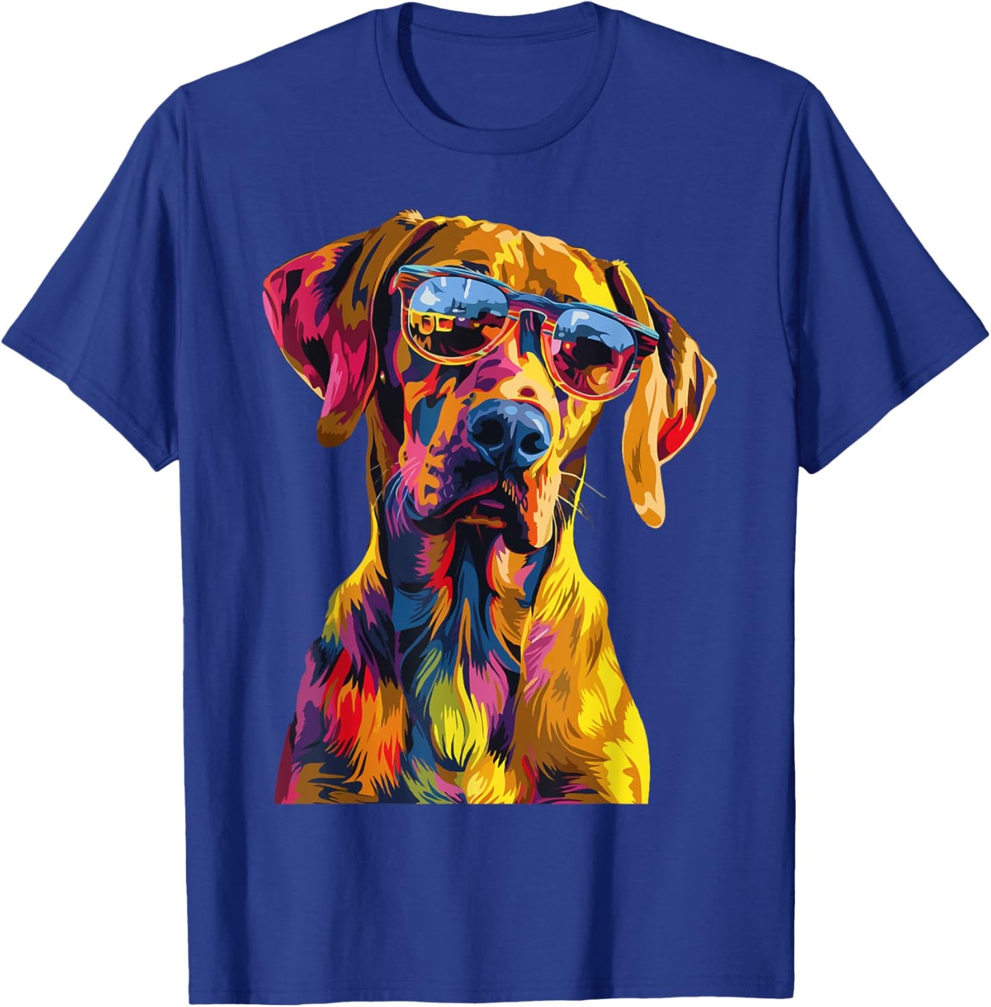 Rhodesian Ridgeback Lovers Pop Art Funny Rhodesian Ridgeback T-Shirt - T-Shirt | Royal