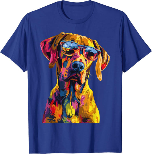 Rhodesian Ridgeback Lovers Pop Art Funny Rhodesian Ridgeback T-Shirt - T-Shirt | Royal