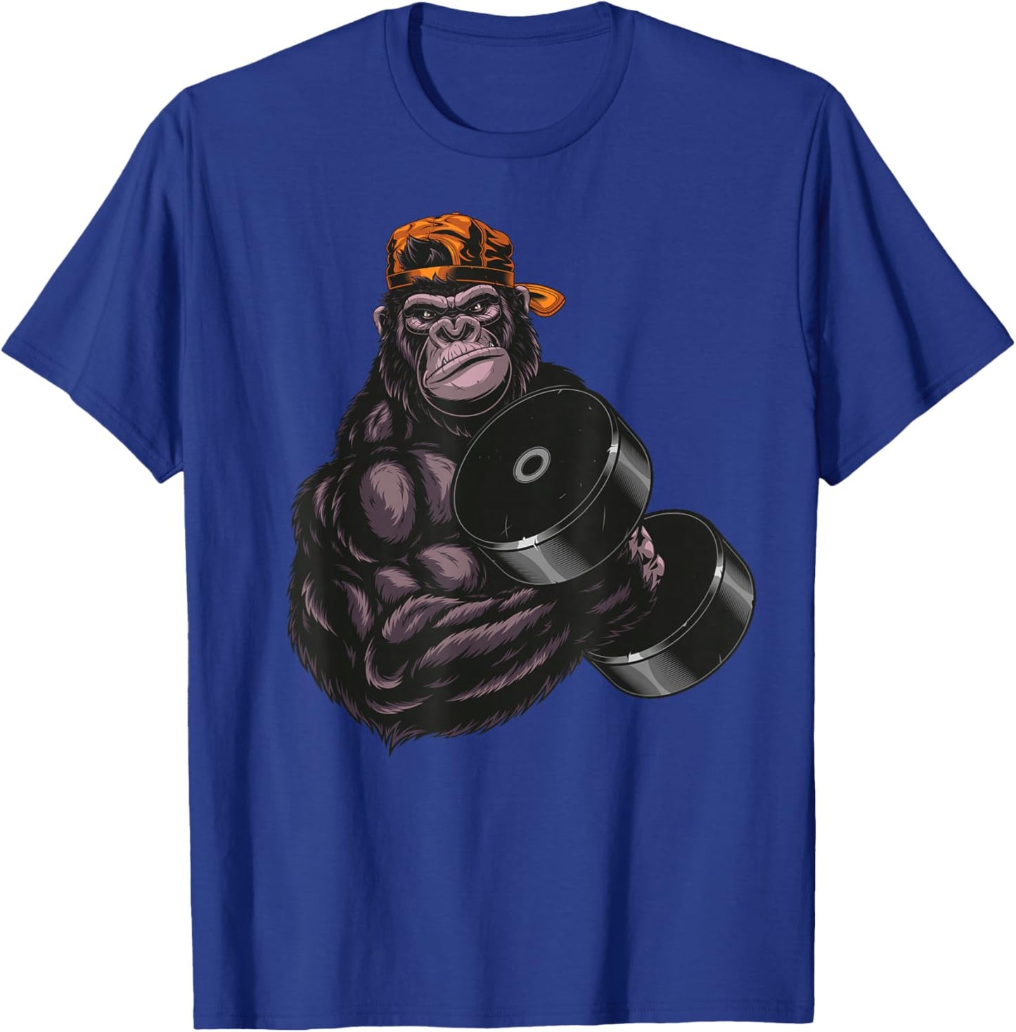 gorilla dumbbell Fitness Workout Gym for lover Bodybuilding T-Shirt - T-Shirt | Royal