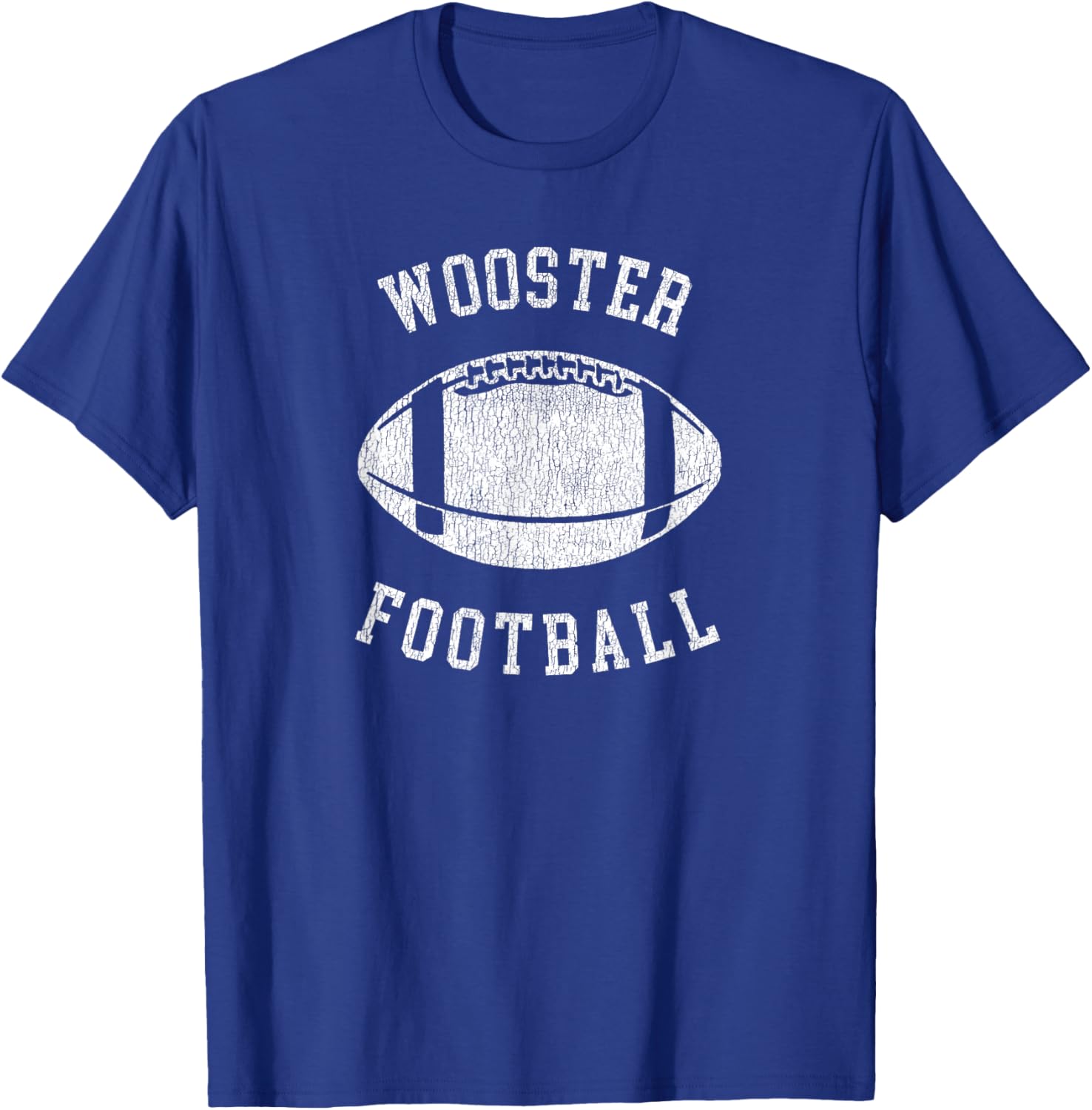 Wooster Football Distressed Vintage 80's Throwback Classic T-Shirt - T-Shirt | Royal