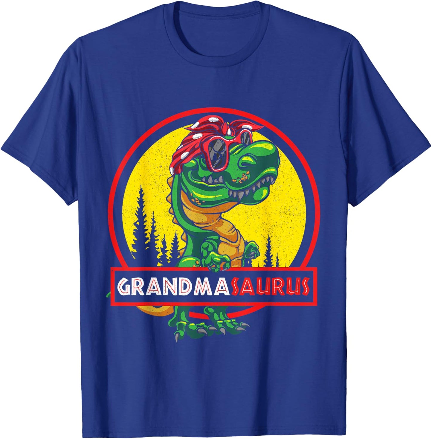 Grandmasaurus T rex Grandma Saurus Dinosaur Family Matching T-Shirt - T-Shirt | Royal