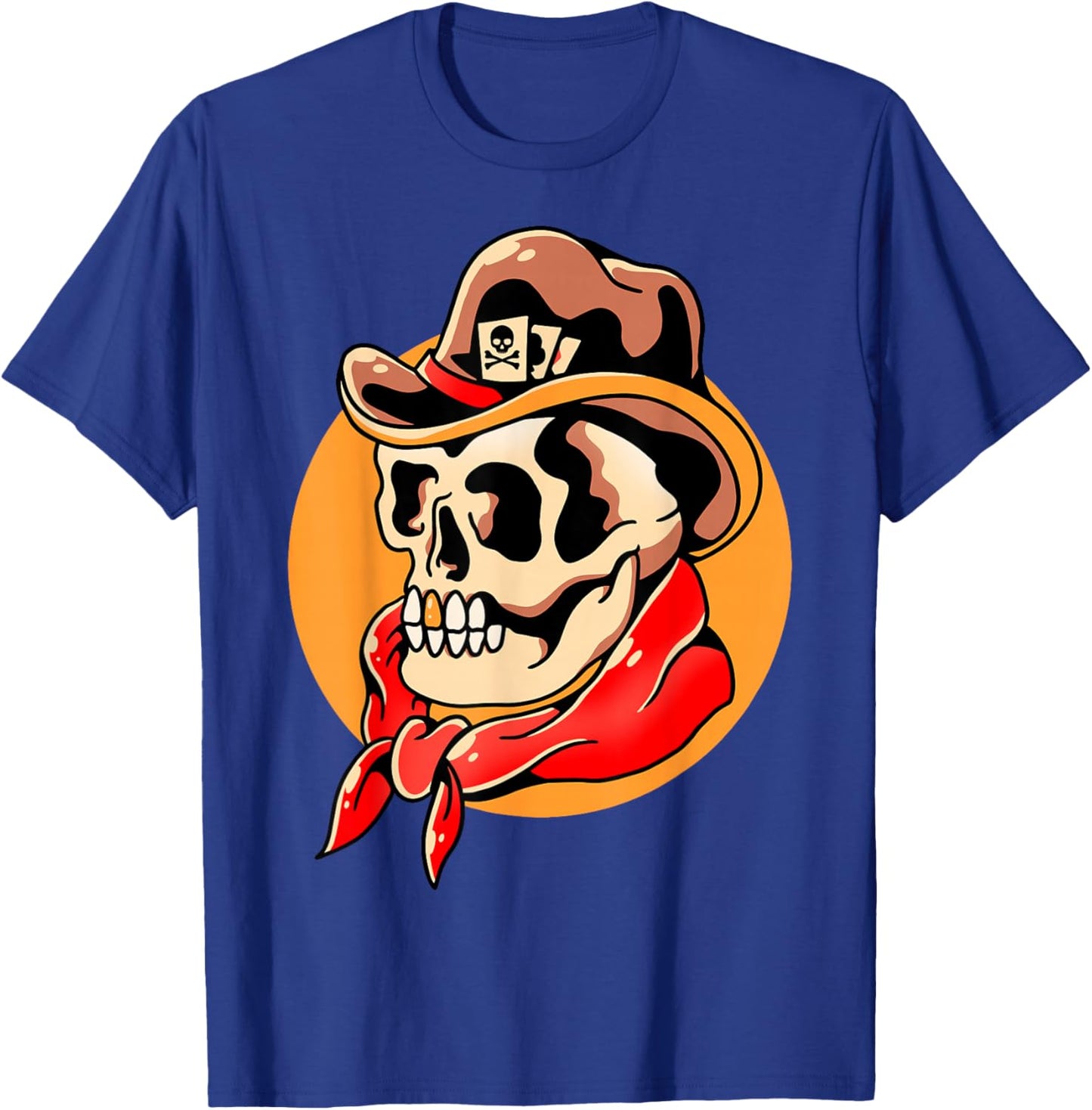 Cowboy Skull Tattoo T-Shirt - T-Shirt | Royal