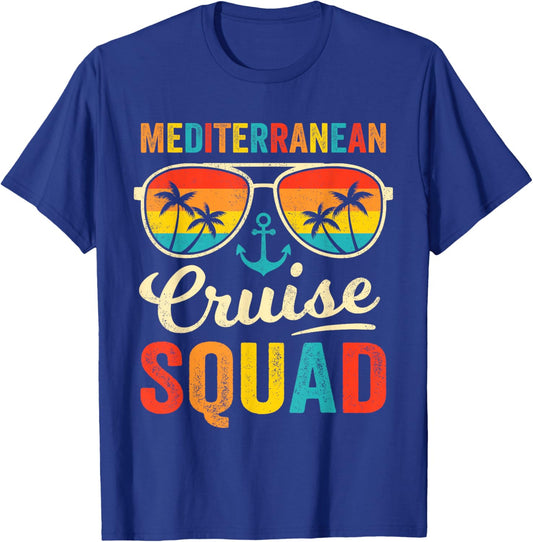Mediterranean Cruise Squad 2024 Vacation Matching Family T-Shirt - T-Shirt | Royal