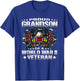 Proud Grandson Of A World War 2 Veteran Military Vets Family T-Shirt - T-Shirt | Royal