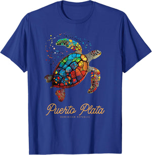 Puerto Plata Dominican Republic Vacation Beach Sea Turtle T-Shirt - T-Shirt | Royal