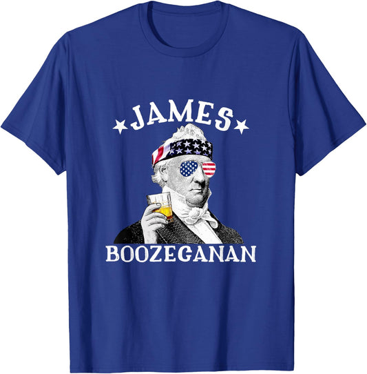 James Boozecanan Patriotic Drinking President James Buchanan T-Shirt - T-Shirt | Royal