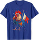 Proud Patriotic French Rooster France Flag Pride T-Shirt - T-Shirt | Royal