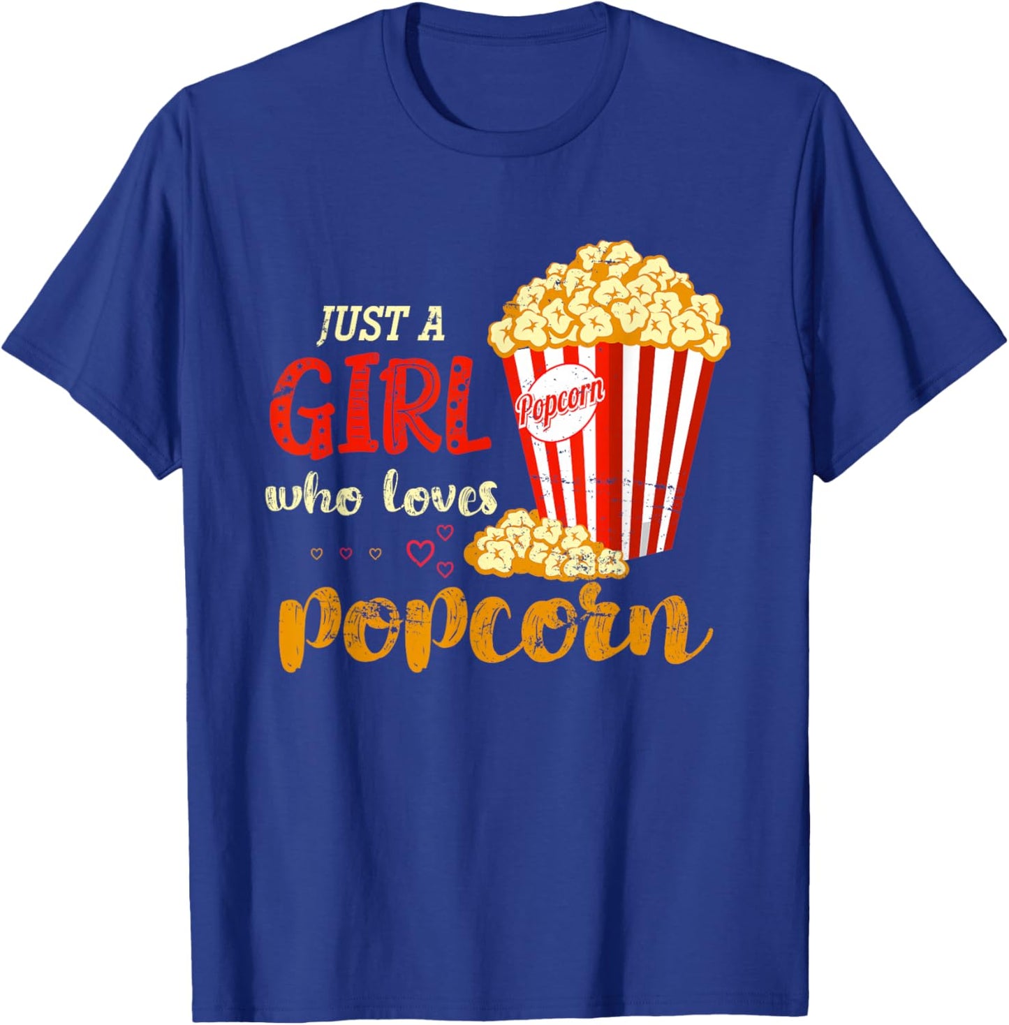 Cinema Food Snack Lover Girls Women Gift Popcorn T-Shirt - T-Shirt | Royal
