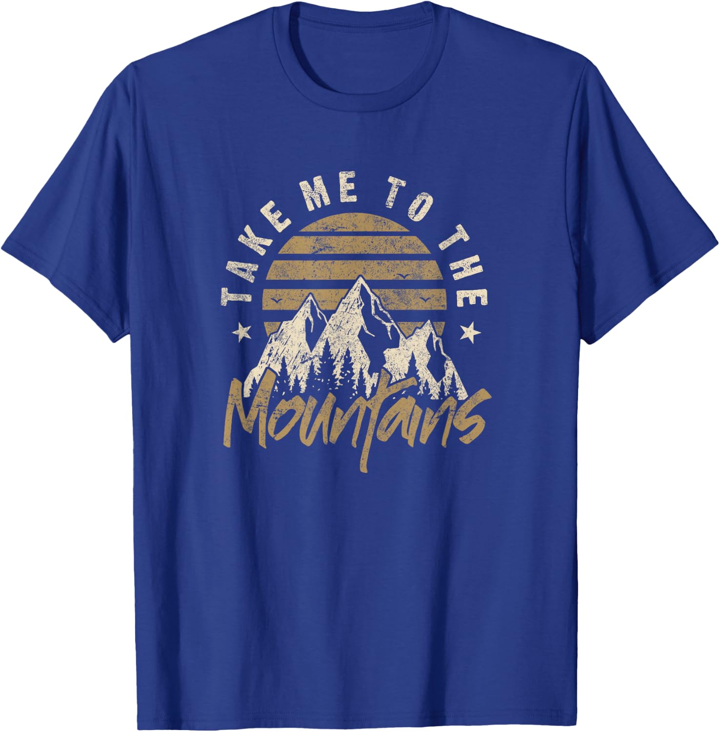 Vintage Take Me to the Mountains Adventure T-Shirt - T-Shirt | Royal