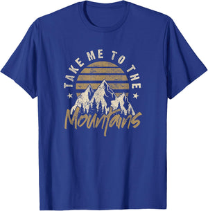 Vintage Take Me to the Mountains Adventure T-Shirt - T-Shirt | Royal