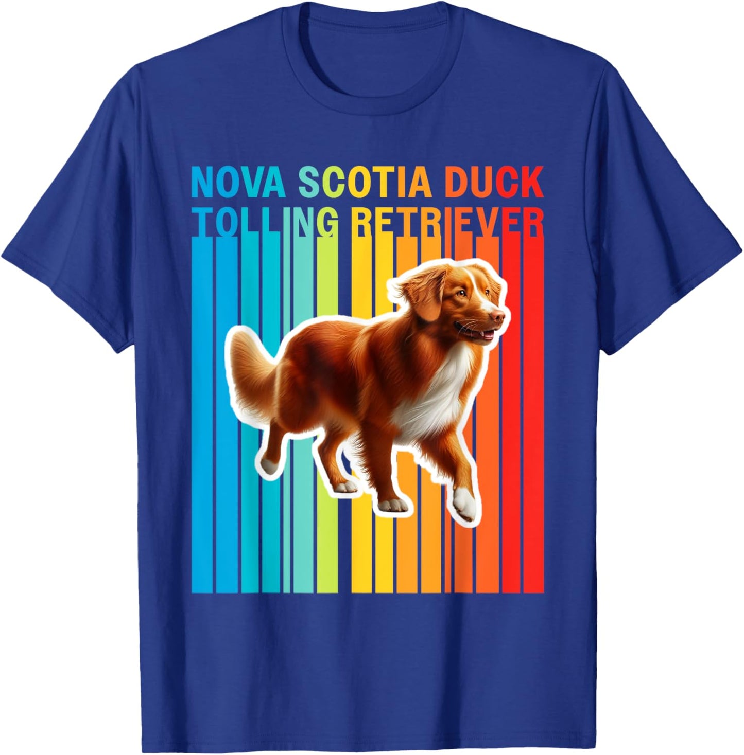 Colorful Nova Scotia Duck Tolling Retriever T-Shirt - T-Shirt | Royal