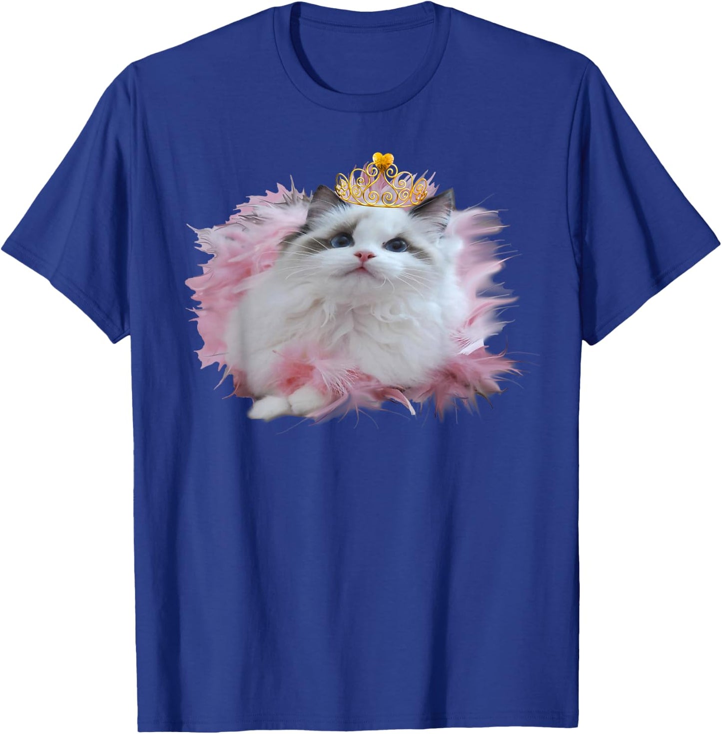 Cute Kitten Crown Princess with tiara apparel for cat lovers T-Shirt - T-Shirt | Royal