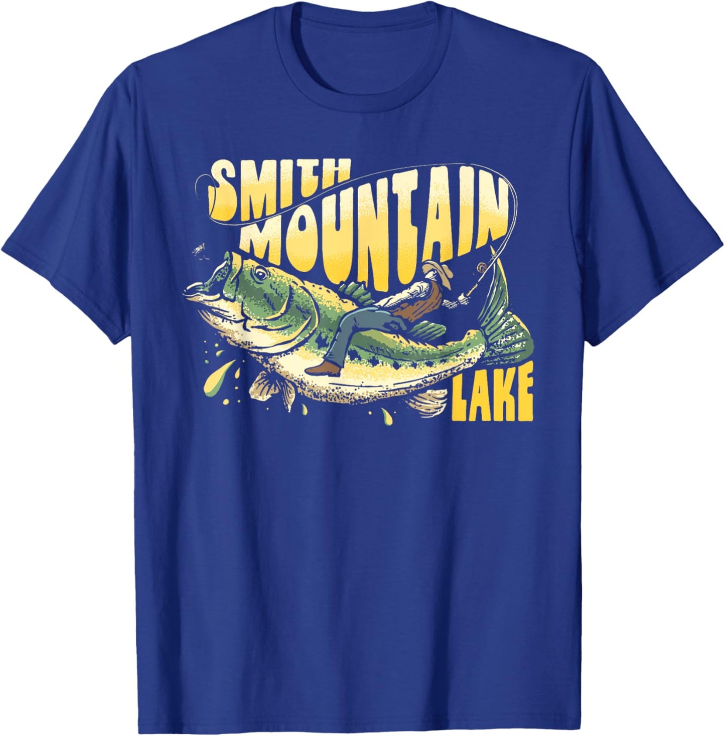 Smith Mountain Lake Virginia Striped Bass Fishing Rodeo T-Shirt - T-Shirt | Royal