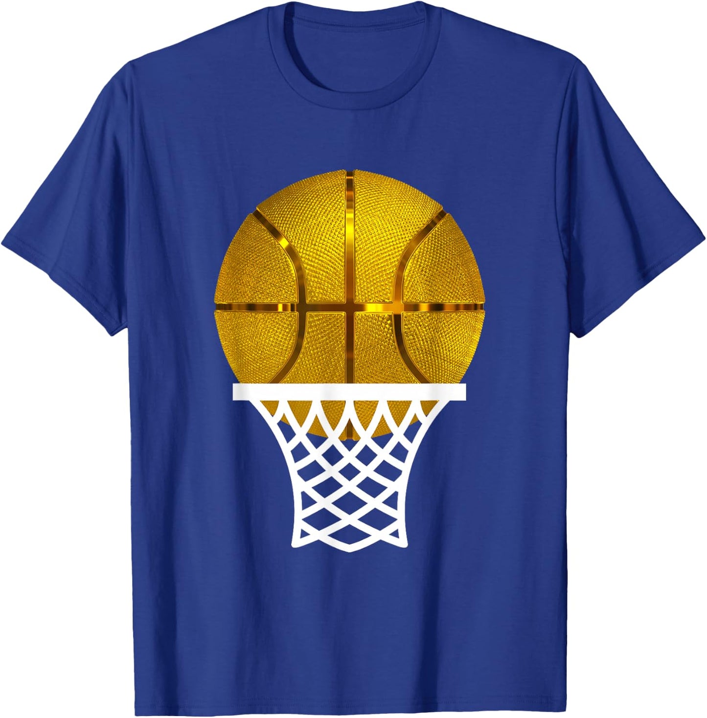 Gold Basketball Trophy MVP Award, Cool Basketball Player T-Shirt - T-Shirt | Royal
