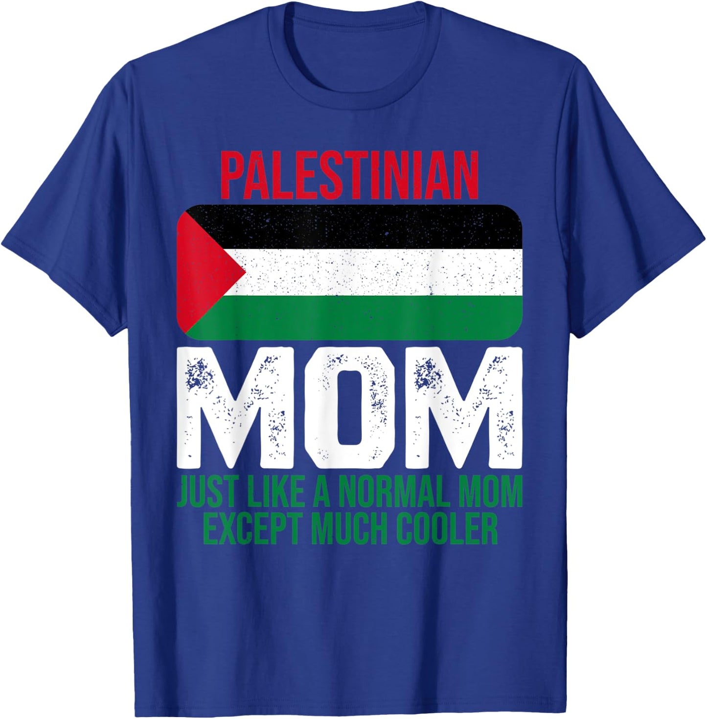 Vintage Palestinian Mom Palestine Flag Design Mother's Day T-Shirt - T-Shirt | Royal