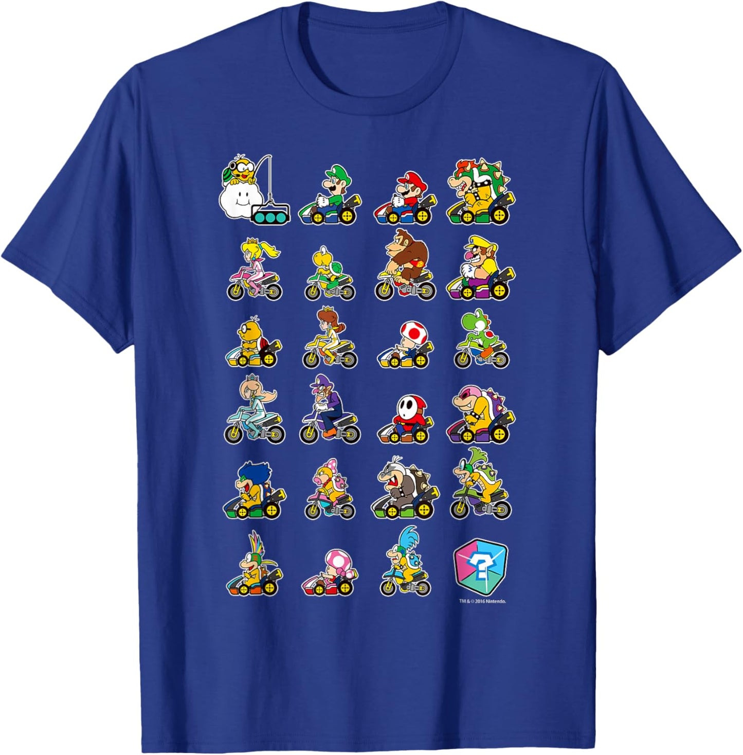 Mario Kart Character Stacks T-Shirt - T-Shirt | Royal