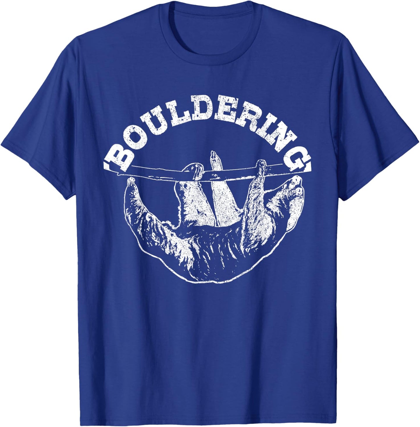 Bouldering Sloth Funny Climbing Climber Boulderer Gift T-Shirt - T-Shirt | Royal