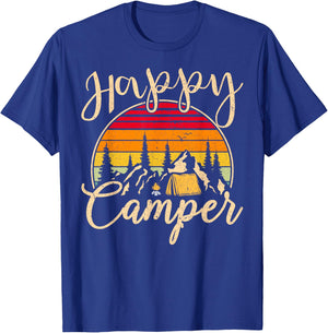 Funny Camper Outdoor Activity Camping Lover Happy Camper T-Shirt - T-Shirt | Royal