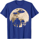 Alien UFO Bigfoot Moon Funny Sasquatch Yeti Men Women Kids T-Shirt - T-Shirt | Royal