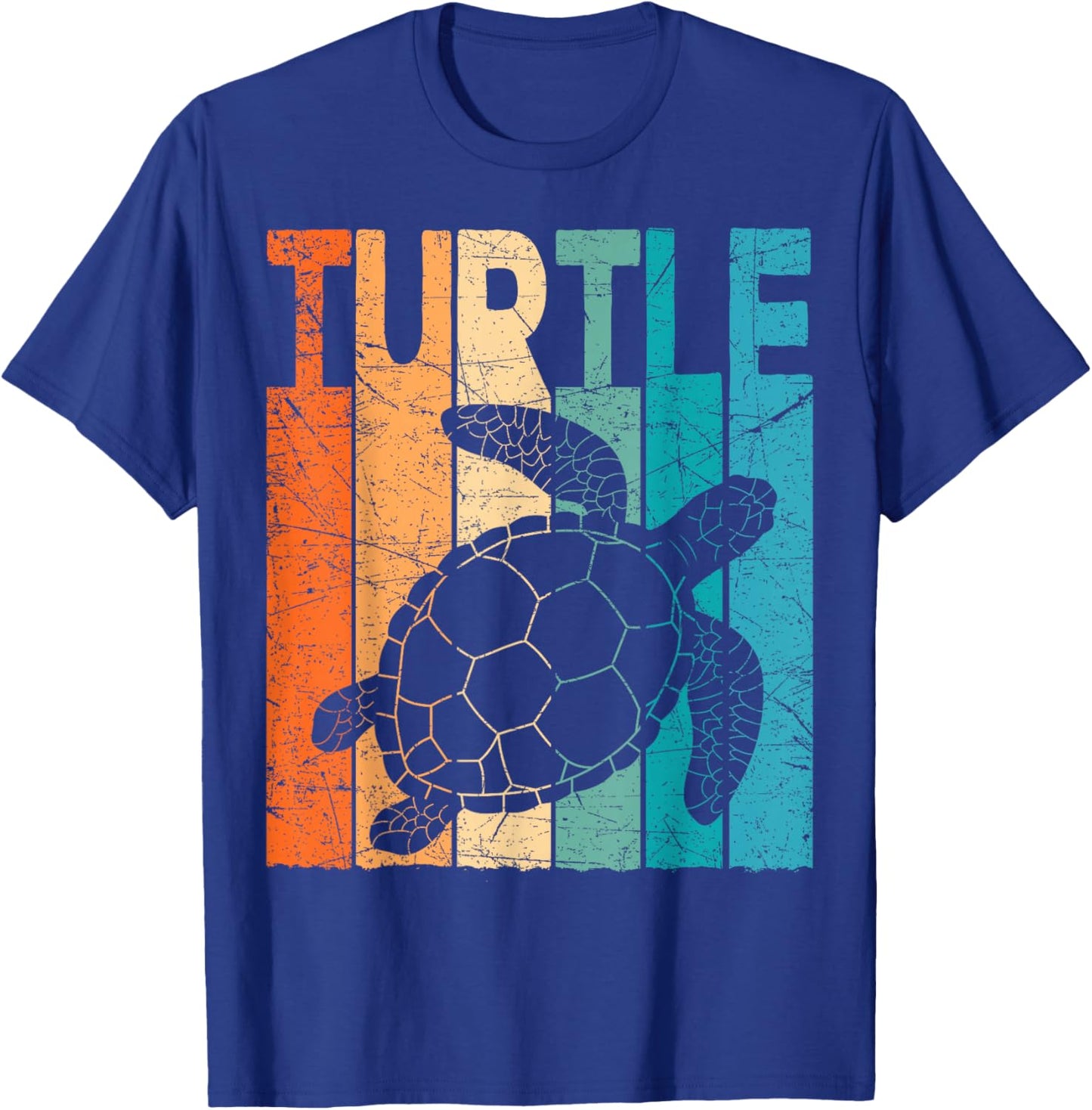 Turtle Vintage Sea Turtle Retro Herpetology Tortoise T-Shirt - T-Shirt | Royal