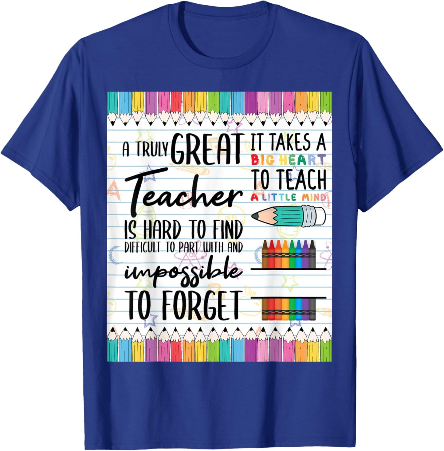 Composition Note Book Line Paper Book Gifts for Teacher T-Shirt - T-Shirt | Royal