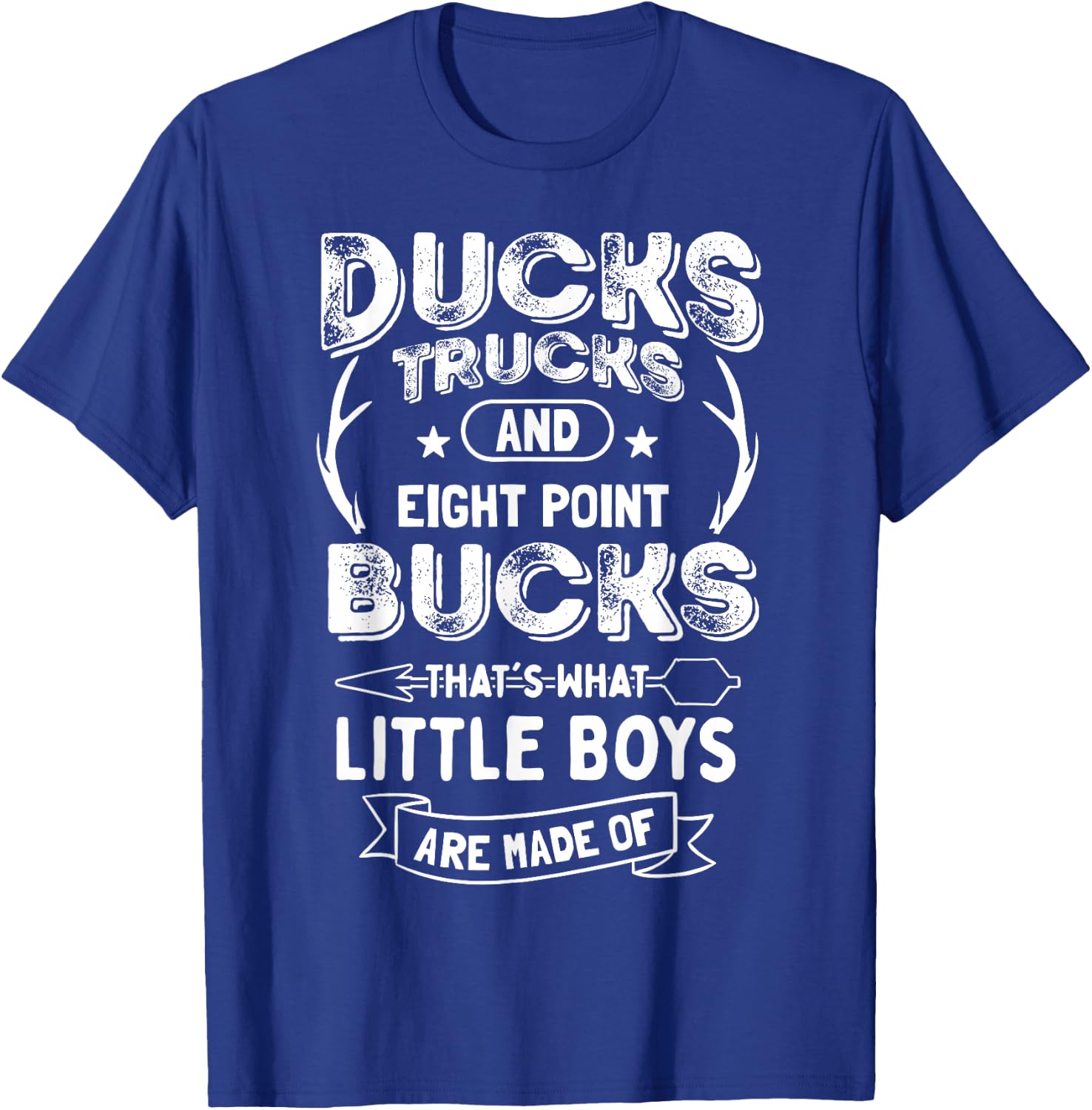 Youth Hunting Ducks trucks bucks Deer hunting funny T-Shirt - T-Shirt | Royal
