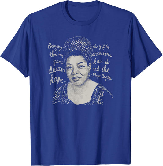 Trendy Black History Maya Angelou Quote T-Shirt - T-Shirt | Royal