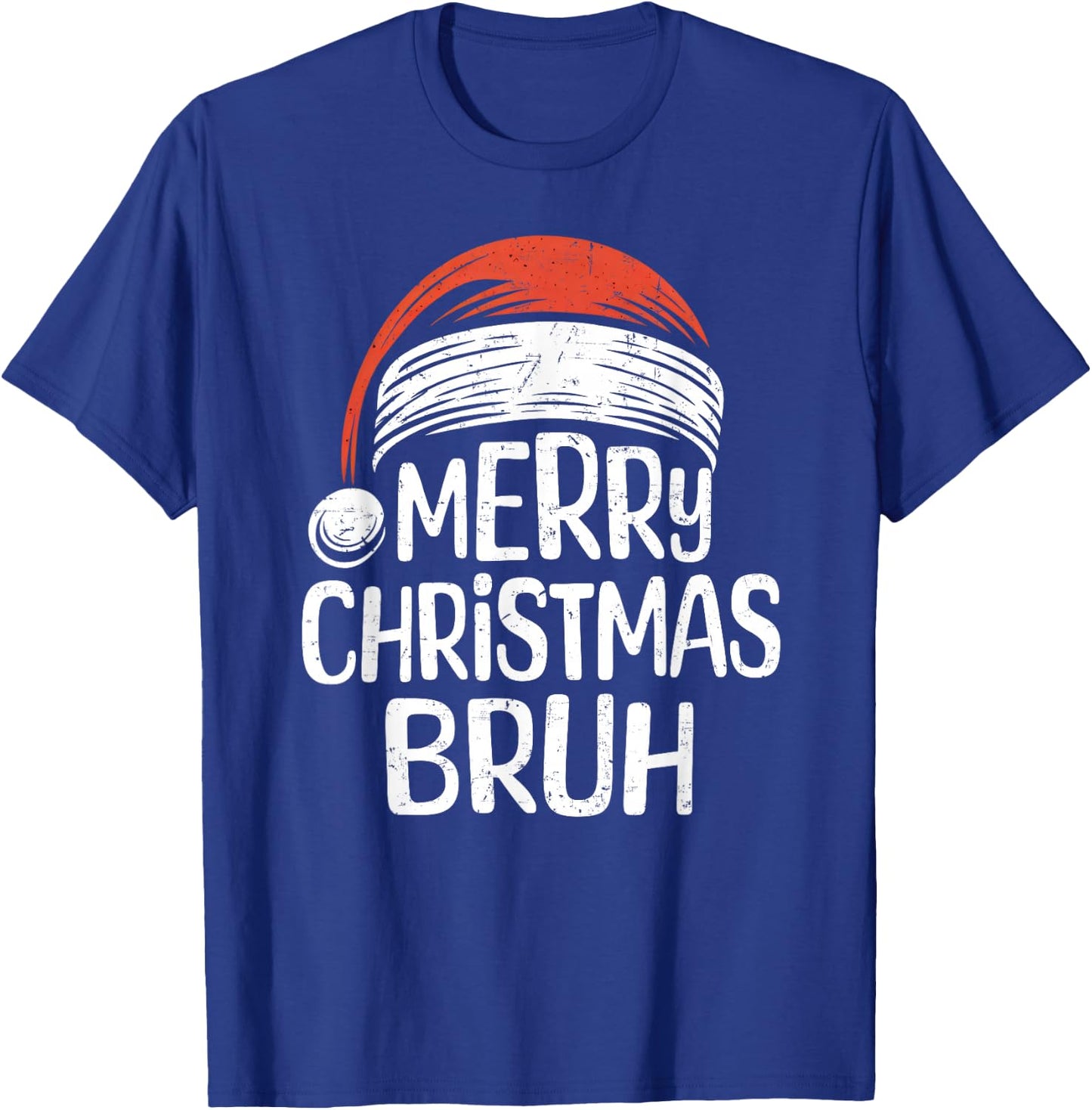 Merry Christmas Bruh Santa Meme Funny Saying for Boys Men T-Shirt - T-Shirt | Royal