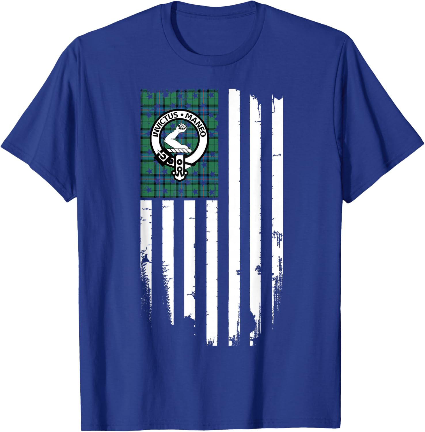 Scottish American Armstrong Clan & Stripes Flag T-Shirt - T-Shirt | Royal