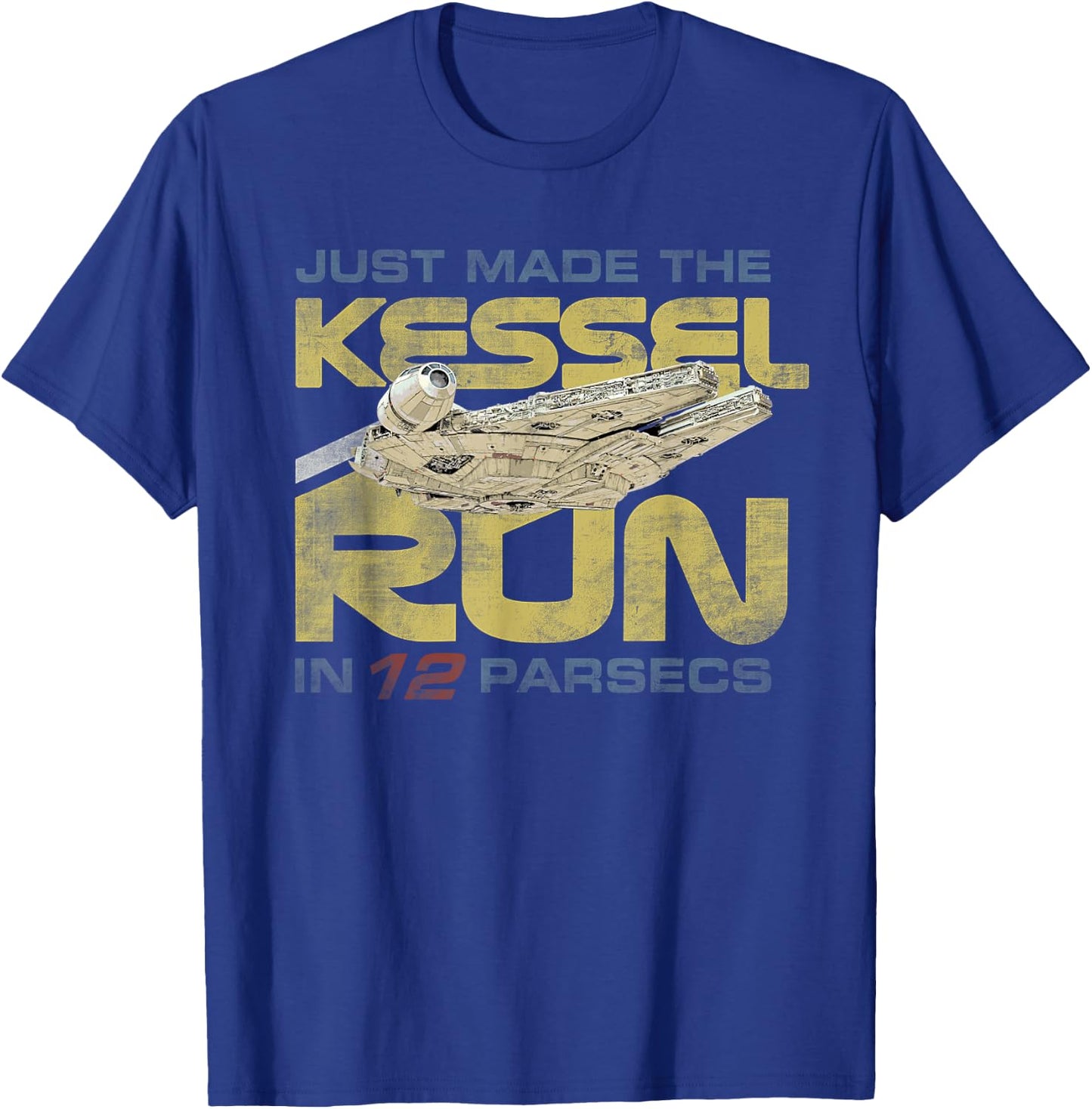 Star Wars Millennium Falcon Kessel Run 12 Parsecs T-Shirt - T-Shirt | Royal