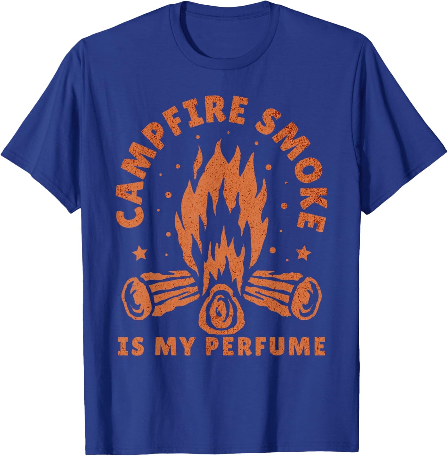 Campfire Smoke Is My Perfume Funny Camping Bushcraft Camper T-Shirt - T-Shirt | Royal